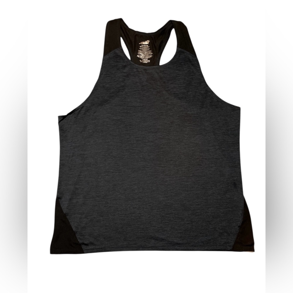 Black and Gray Racerback Tank Top